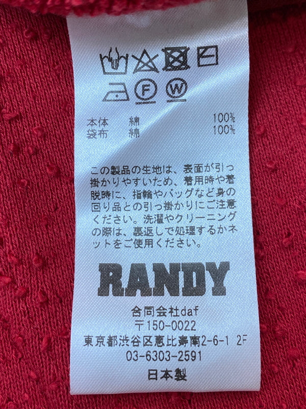 【中古品】【メンズ】 RANDY ランディ 24AW MUSCLE PANTS AW24-RPT04 マッスルパンツ ボトムス 151-260602-yn-23-min サイズ：2 カラー：レッド 万代Net店