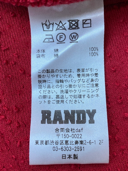 【中古品】【メンズ】 RANDY ランディ 24AW MUSCLE PANTS AW24-RPT04 マッスルパンツ ボトムス 151-260602-yn-23-min サイズ：2 カラー：レッド 万代Net店