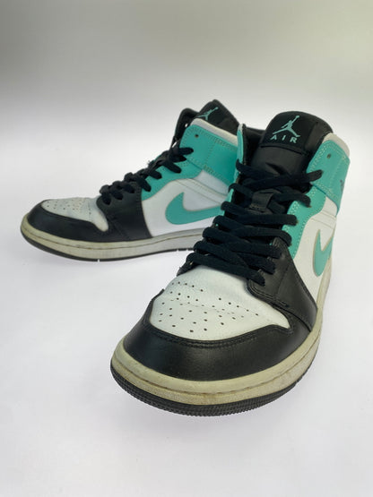 【中古品】【メンズ】 NIKE ナイキ 554724-132 AIR JORDAN 1 MID 靴 シューズ スニーカー 160-260531-AS-67-min サイズ：27cm カラー：ミントグリーン/ホワイト/ブラック 万代Net店