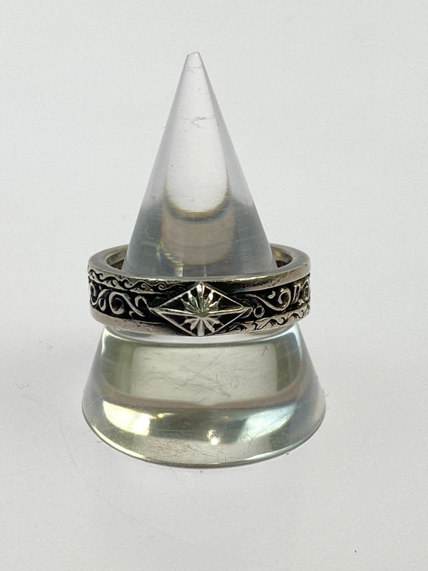 【中古品】【メンズ】 SAAD サード 925 唐草 太陽神 アラベスク リング 指輪 アクセサリー シルバー 191-260603-em-24-min カラー：シルバー 19号 万代Net店