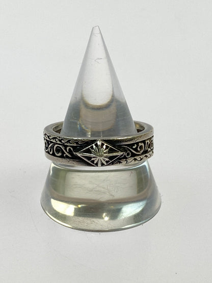 【中古品】【メンズ】 SAAD サード 925 唐草 太陽神 アラベスク リング 指輪 アクセサリー シルバー 191-260603-em-24-min カラー：シルバー 19号 万代Net店