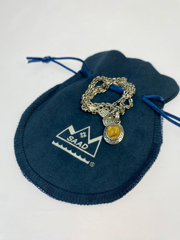 【中古品】【メンズ】 SAAD サード 925 色石付ネックレス アクセサリー 191-260531-AS-82-min カラー：シルバー 万代Net店