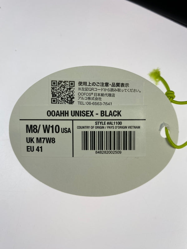 【中古美品】【メンズ】 OOFOS OOAHH ウーフォスウーアー RECOVERY SANDAL 靴 シューズ サンダル 164-260531-AS-74-min サイズ：M8W10 カラー：ブラック 万代Net店