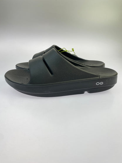 【中古美品】【メンズ】 OOFOS OOAHH ウーフォスウーアー RECOVERY SANDAL 靴 シューズ サンダル 164-260531-AS-74-min サイズ：M8W10 カラー：ブラック 万代Net店