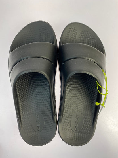 【中古美品】【メンズ】 OOFOS OOAHH ウーフォスウーアー RECOVERY SANDAL 靴 シューズ サンダル 164-260531-AS-74-min サイズ：M8W10 カラー：ブラック 万代Net店