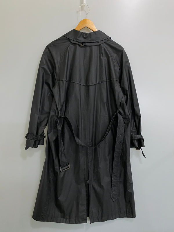 【現状渡し品】【メンズ】 GIORGIO ARMANI CLASSICO ジョルジオアルマーニ クラシコ NYLON TRENCH COAT ナイロン トレンチ コート メンズ アウター 141-260615-em-05-min カラー：ブラック 万代Net店