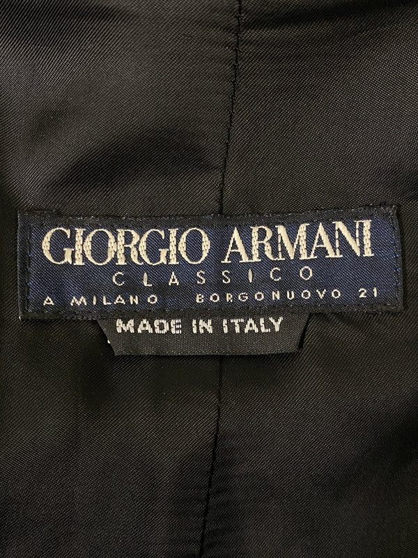 【現状渡し品】【メンズ】 GIORGIO ARMANI CLASSICO ジョルジオアルマーニ クラシコ NYLON TRENCH COAT ナイロン トレンチ コート メンズ アウター 141-260615-em-05-min カラー：ブラック 万代Net店