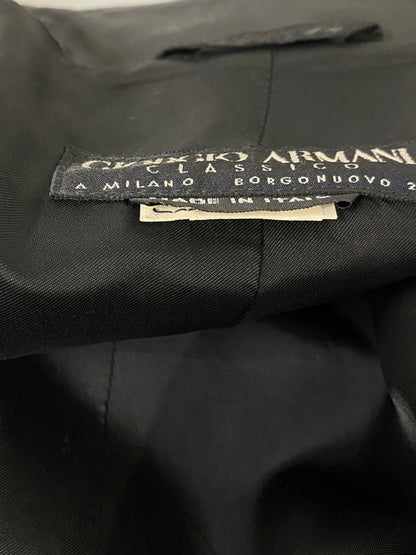 【現状渡し品】【メンズ】 GIORGIO ARMANI CLASSICO ジョルジオアルマーニ クラシコ NYLON TRENCH COAT ナイロン トレンチ コート メンズ アウター 141-260615-em-05-min カラー：ブラック 万代Net店