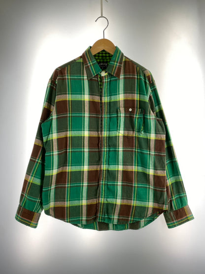 【中古品】【メンズ】 STUSSY ステューシー 00S CHECK L S SHIRT 00年代 チェック 長袖シャツ メンズ トップス ヴィンテージ 142-260612-em-19-min サイズ：M カラー：グリーン系 万代Net店