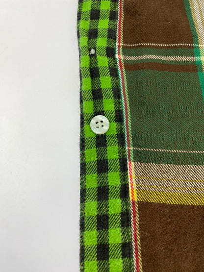 【中古品】【メンズ】 STUSSY ステューシー 00S CHECK L S SHIRT 00年代 チェック 長袖シャツ メンズ トップス ヴィンテージ 142-260612-em-19-min サイズ：M カラー：グリーン系 万代Net店