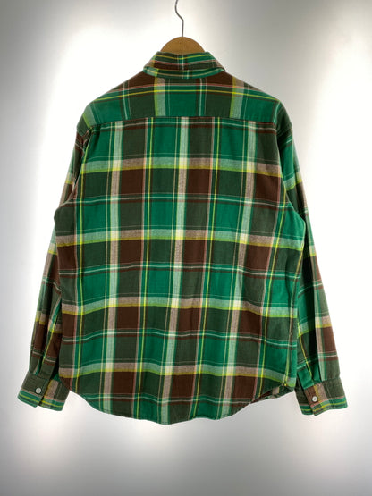 【中古品】【メンズ】 STUSSY ステューシー 00S CHECK L S SHIRT 00年代 チェック 長袖シャツ メンズ トップス ヴィンテージ 142-260612-em-19-min サイズ：M カラー：グリーン系 万代Net店