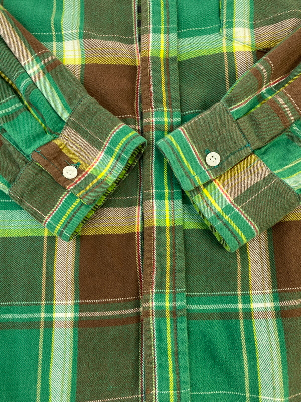 【中古品】【メンズ】 STUSSY ステューシー 00S CHECK L S SHIRT 00年代 チェック 長袖シャツ メンズ トップス ヴィンテージ 142-260612-em-19-min サイズ：M カラー：グリーン系 万代Net店