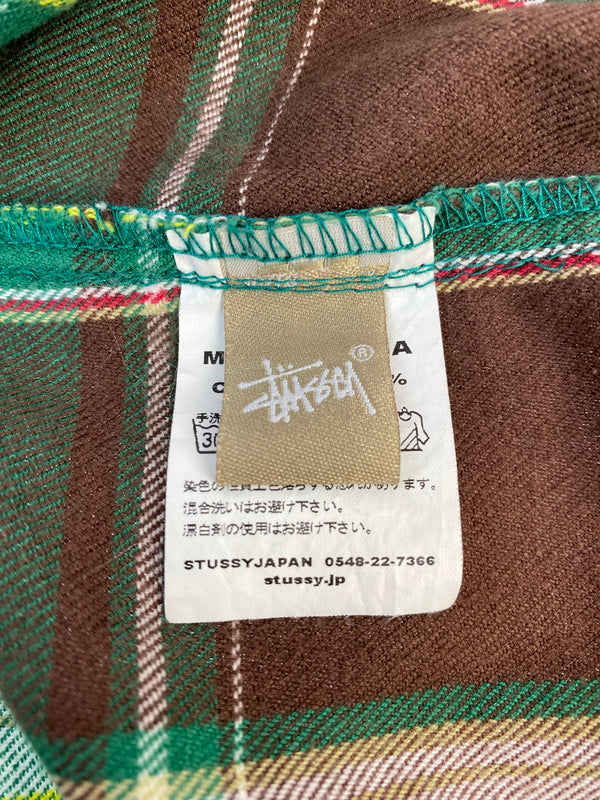 【中古品】【メンズ】 STUSSY ステューシー 00S CHECK L S SHIRT 00年代 チェック 長袖シャツ メンズ トップス ヴィンテージ 142-260612-em-19-min サイズ：M カラー：グリーン系 万代Net店