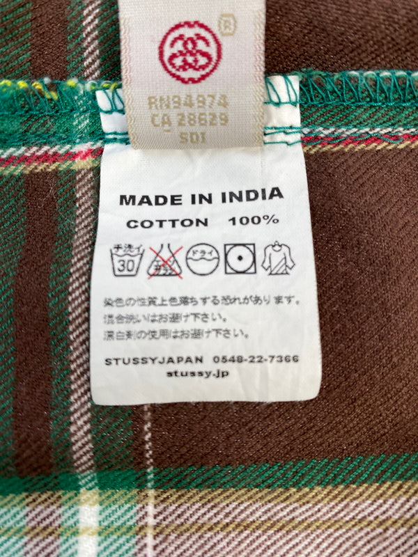 【中古品】【メンズ】 STUSSY ステューシー 00S CHECK L S SHIRT 00年代 チェック 長袖シャツ メンズ トップス ヴィンテージ 142-260612-em-19-min サイズ：M カラー：グリーン系 万代Net店