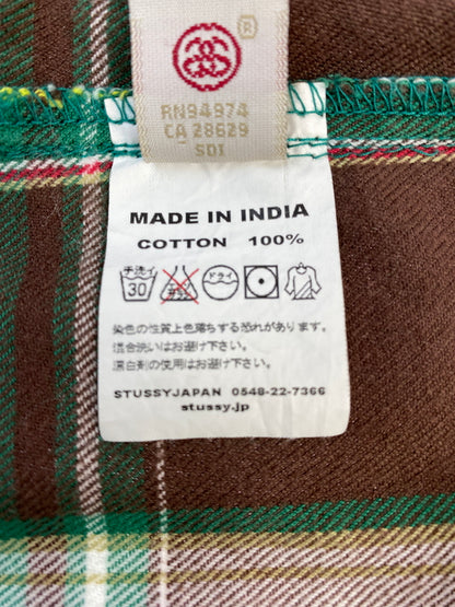 【中古品】【メンズ】 STUSSY ステューシー 00S CHECK L S SHIRT 00年代 チェック 長袖シャツ メンズ トップス ヴィンテージ 142-260612-em-19-min サイズ：M カラー：グリーン系 万代Net店