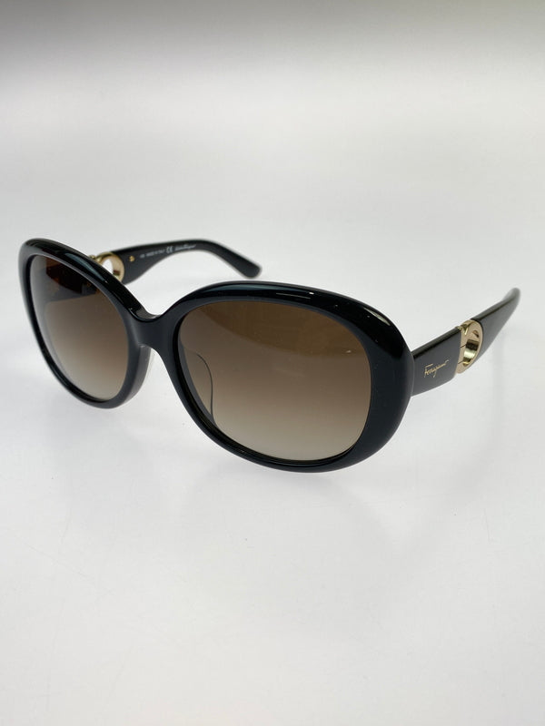【中古品】【メンズ/レディース】 SALVATORE FERRAGAMO サルヴァトーレフェラガモ SUNGLASSES サングラス メガネ ファッション アクセサリー 203-260603-em-27-min カラー：ブラック/ブラウン 万代Net店