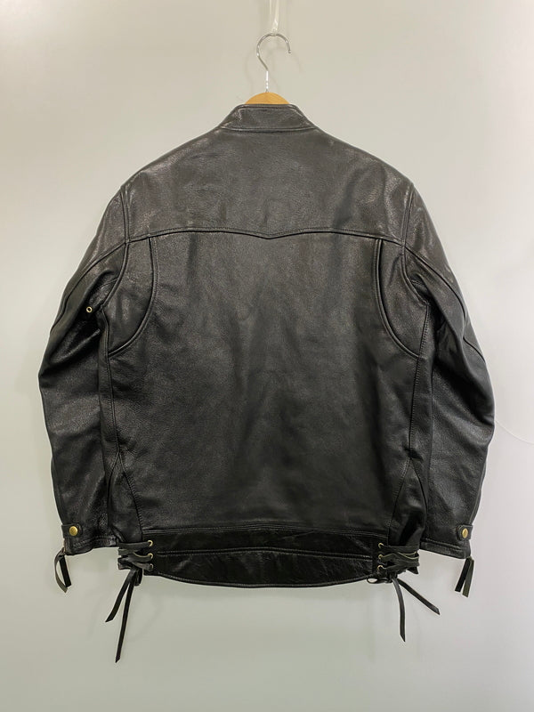 【中古品】【メンズ】 WESTRIDE ウエストライド OAK CANYON LEATHER JACKET オークキャニオンレザージャケット アウター 145-260602-yn-08-min サイズ：42 カラー：ブラック 万代Net店