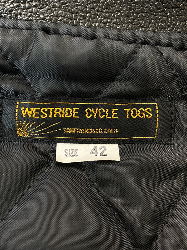 【中古品】【メンズ】 WESTRIDE ウエストライド OAK CANYON LEATHER JACKET オークキャニオンレザージャケット アウター 145-260602-yn-08-min サイズ：42 カラー：ブラック 万代Net店