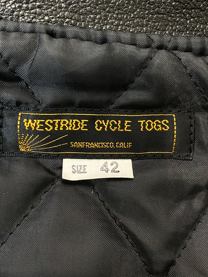 【中古品】【メンズ】 WESTRIDE ウエストライド OAK CANYON LEATHER JACKET オークキャニオンレザージャケット アウター 145-260602-yn-08-min サイズ：42 カラー：ブラック 万代Net店
