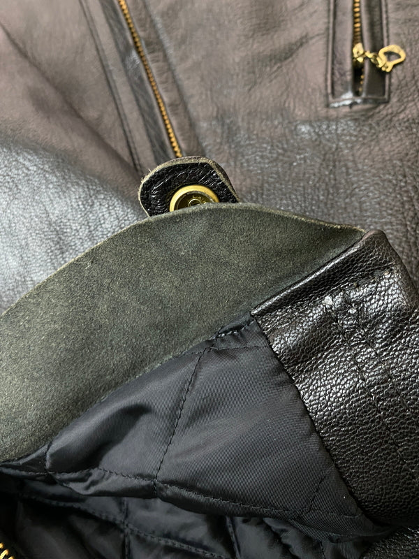 【中古品】【メンズ】 WESTRIDE ウエストライド OAK CANYON LEATHER JACKET オークキャニオンレザージャケット アウター 145-260602-yn-08-min サイズ：42 カラー：ブラック 万代Net店
