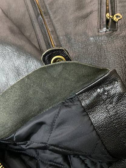 【中古品】【メンズ】 WESTRIDE ウエストライド OAK CANYON LEATHER JACKET オークキャニオンレザージャケット アウター 145-260602-yn-08-min サイズ：42 カラー：ブラック 万代Net店