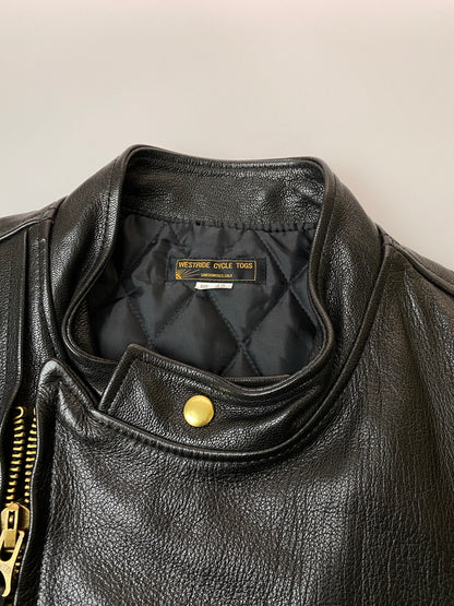 【中古品】【メンズ】 WESTRIDE ウエストライド OAK CANYON LEATHER JACKET オークキャニオンレザージャケット アウター 145-260602-yn-08-min サイズ：42 カラー：ブラック 万代Net店