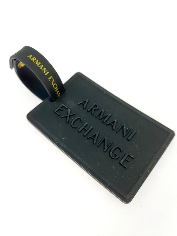 【中古品】【メンズ】 ARMANI EXCHANGE アルマーニエクスチェンジ クロノグラフウォッチ ブラックシリコン＆ラゲッジタグ AX7165SET 腕時計 メンズ ウォッチ 197-260603-em-20-min カラー：ブラック 万代Net店