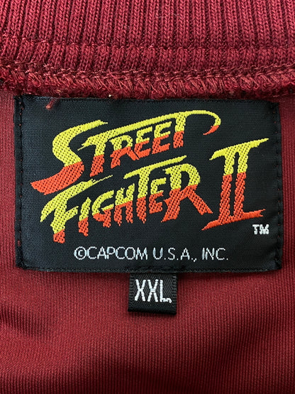 【中古品】【メンズ】 STREET FIGHTER2 ストリートファイター2 トラックジャケット メンズ アウター ケン ゲームキャラ 147-260615-em-28-min サイズ：XXL カラー：ブラック／レッド 万代Net店