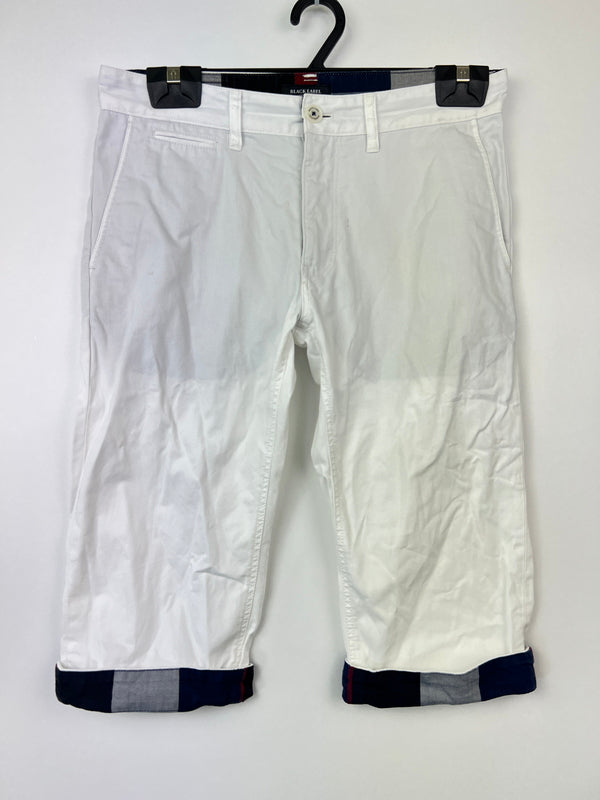 【中古品】【メンズ】 BLACK LABEL CRESTBRIDGE ブラックレーベル・クレストブリッジ NOVA CHECK HALF PANTS 51R72-324-02 ノヴァチェック ハーフパンツ ボトムス ショーツ 178-260620-kk-27-hon サイズ：76 カラー：ホワイト 万代Net店