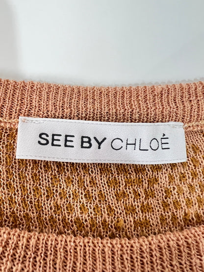 【中古品】【レディース】 SEE BY CHLOE シーバイクロエ RAGLAN KNIT TOPS ラグランスリーブ ニット トップス 178-260620-kk-26-hon サイズ：US 4 カラー：ブラウン 万代Net店