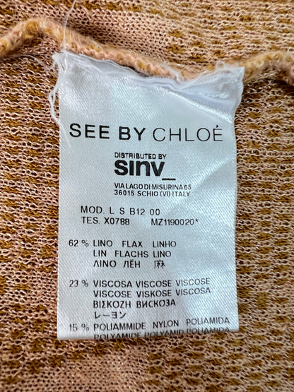 【中古品】【レディース】 SEE BY CHLOE シーバイクロエ RAGLAN KNIT TOPS ラグランスリーブ ニット トップス 178-260620-kk-26-hon サイズ：US 4 カラー：ブラウン 万代Net店