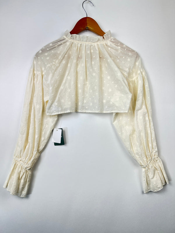【中古美品】【レディース】 FREAK'S STORE フリークスストア 22AW ローンフラワー刺繍シアーボレロ トップス 178-260620-kk-25-hon サイズ：F カラー：オフホワイト 万代Net店