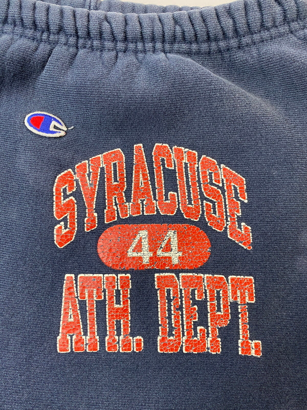 【現状渡し品】【メンズ】 CHAMPION チャンピオン 90's SYRACUSE 44 ATH.DEPT REVERSE WEAVE SWEATPANTS リバースウィーブ スウェットパンツ ボトムス 157-260602-yn-27-min サイズ：M カラー：ネイビー 万代Net店