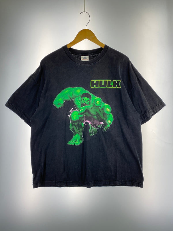 【中古品】【メンズ】 HULK 00S PRINT TEE ハルク 00年代 半袖 プリント Tシャツ メンズ トップス ヴィンテージ 146-260612-em-24-min サイズ：２XL カラー：ブラック 万代Net店