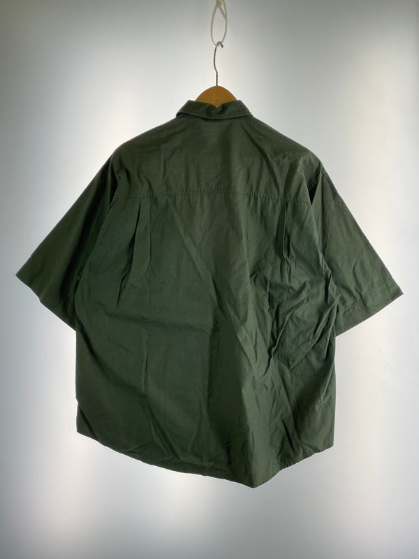 【中古品】【メンズ】 AURALEE オーラリー WASHED FINX TWILL HALF SLEEVED BIG SHIRTS A85503TN ウォッシュド フィンクス ツイル ハーフ スリーブド ビッグ シャツ 半袖シャツ メンズ 140-260612-em-15-min サイズ：3 カラー：オリーブグリーン 万代Net店