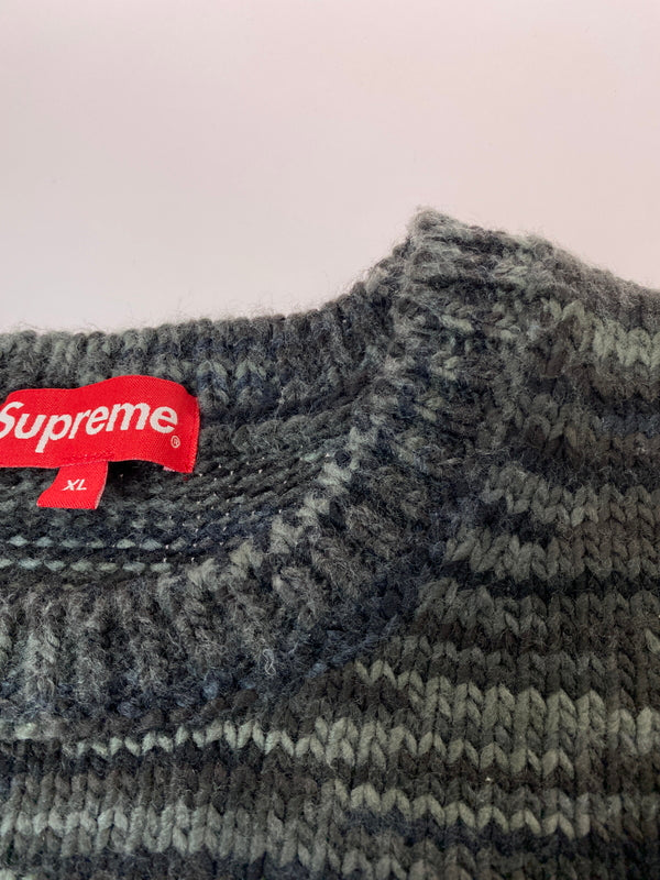 【中古品】【メンズ】 SUPREME シュプリーム 20AW STATIC SWEATER セーター トップス 149-260602-yn-07-min サイズ：XL カラー：グレー系 万代Net店