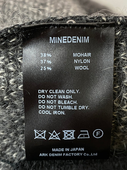 【中古品】【メンズ】 MINEDENIM マインデニム KID MOHAIR ARGYLE WASHED KNIT LONG CARDIGAN 2210-6002-97-022 モヘア アーガイル ニット ロングカーディガン トップス 142-260602-yn-15-min サイズ：2 カラー：グレー系 万代Net店