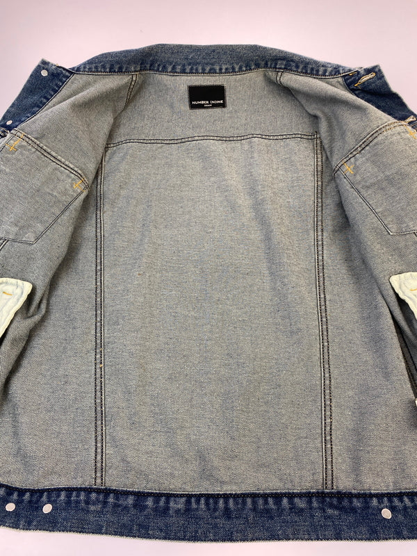 【中古品】【メンズ】 NUMBER(N)INE ナンバーナイン DENIM JACKET デニムジャケット メンズ アウター Gジャン 長袖 140-260612-em-16-min サイズ：M カラー：インディゴブルー 万代Net店