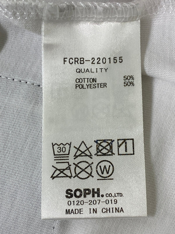 【中古品】【メンズ】 F.C.R.B エフシーアールビー × WIND AND SEA ウィンダンシー BRISTOL SEA BIG LOGO TEE FCRB-220155 ブリストル シー ビッグ ロゴ 半袖 Tシャツ メンズ トップス 142-260615-em-01-min サイズ：L カラー：ホワイト 万代Net店