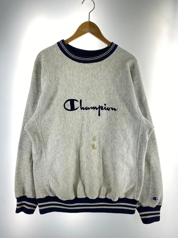 【中古品】【メンズ】 CHAMPION チャンピオン 90S REVERSE WEAVE SWEATSHIRT スウェット トレーナー 146-260604-AS-13-min サイズ：L カラー：グレー 万代Net店