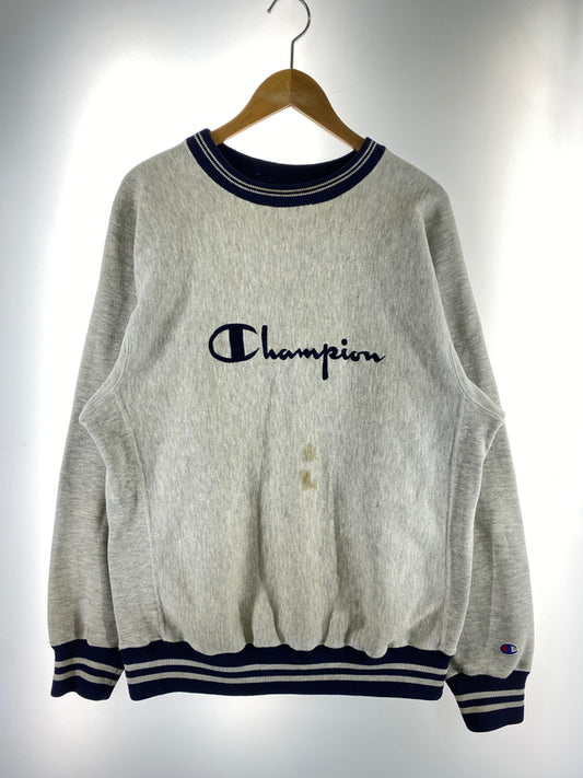 【中古品】【メンズ】 CHAMPION チャンピオン 90S REVERSE WEAVE SWEATSHIRT スウェット トレーナー 146-260604-AS-13-min サイズ：L カラー：グレー 万代Net店
