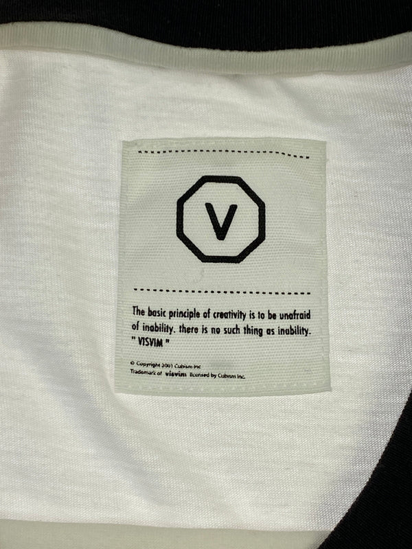 【中古品】【メンズ】 VISVIM ビズヴィム RAGLAN ラグラン TEE Tシャツ 140-260603-kt-05-min サイズ：M カラー：ホワイト/ブラック 万代Net店