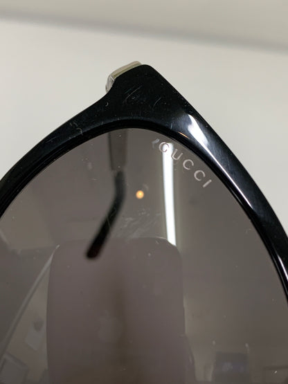 【中古品】【メンズ/レディース】 GUCCI グッチ GG0077SK BOSTON SUNGLASSES サングラス アイウェア 183-260607-AS-2-min サイズ：56□19-140 カラー：ブラック/シルバー 万代Net店
