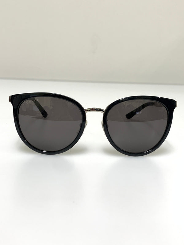 【中古品】【メンズ/レディース】 GUCCI グッチ GG0077SK BOSTON SUNGLASSES サングラス アイウェア 183-260607-AS-2-min サイズ：56□19-140 カラー：ブラック/シルバー 万代Net店