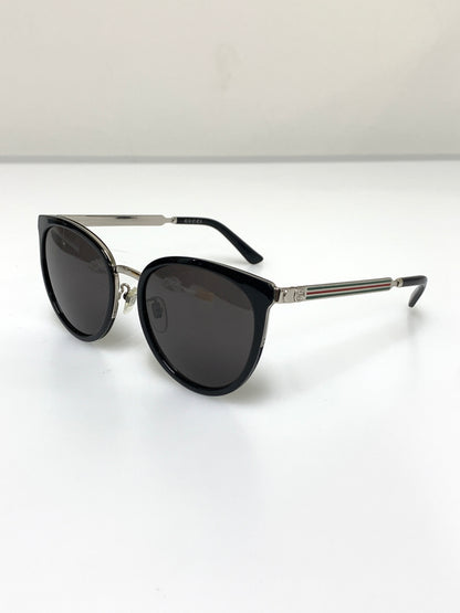 【中古品】【メンズ/レディース】 GUCCI グッチ GG0077SK BOSTON SUNGLASSES サングラス アイウェア 183-260607-AS-2-min サイズ：56□19-140 カラー：ブラック/シルバー 万代Net店