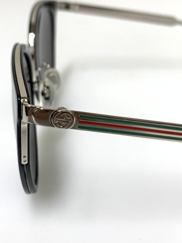 【中古品】【メンズ/レディース】 GUCCI グッチ GG0077SK BOSTON SUNGLASSES サングラス アイウェア 183-260607-AS-2-min サイズ：56□19-140 カラー：ブラック/シルバー 万代Net店