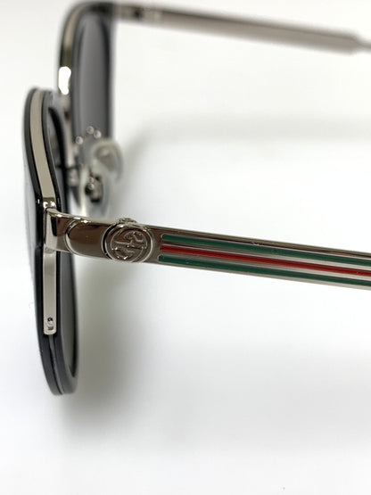 【中古品】【メンズ/レディース】 GUCCI グッチ GG0077SK BOSTON SUNGLASSES サングラス アイウェア 183-260607-AS-2-min サイズ：56□19-140 カラー：ブラック/シルバー 万代Net店