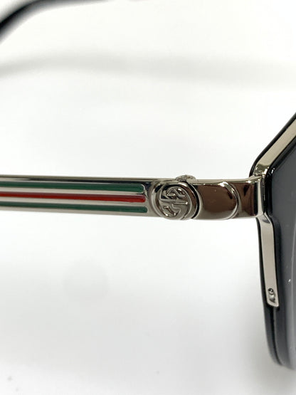 【中古品】【メンズ/レディース】 GUCCI グッチ GG0077SK BOSTON SUNGLASSES サングラス アイウェア 183-260607-AS-2-min サイズ：56□19-140 カラー：ブラック/シルバー 万代Net店