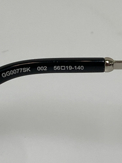 【中古品】【メンズ/レディース】 GUCCI グッチ GG0077SK BOSTON SUNGLASSES サングラス アイウェア 183-260607-AS-2-min サイズ：56□19-140 カラー：ブラック/シルバー 万代Net店