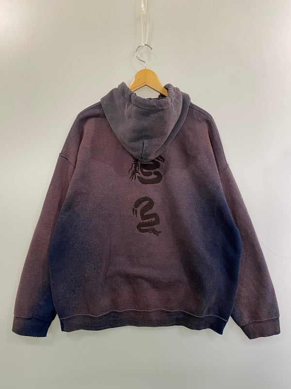 【中古美品】【メンズ】 SASQUATCHFABRIX サスクワァッチファブリックス EASTEND DRAGON FONT HOODIE 24AW-CSP-001 イーストエンドドラゴン フォント フーディー パーカー トップス 140-260602-yn-14-min サイズ：XL カラー：NAVY FADE 万代Net店